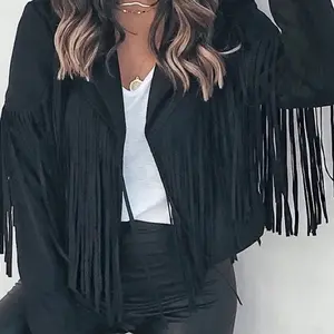 Western Style Fringe Jacket Womenswear Statement Chic Coats