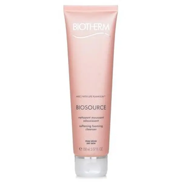 Biotherm Biosource Softening Foaming Cleanser - Soothing, Moisturizing Facial Cleanser for Dry Skin, Facial Foam for Gentle Cleansing, 150ml/5.07oz, Foam Facial Cleansers
