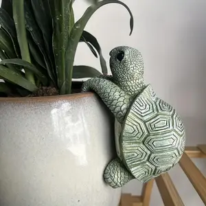 Cartoon Turtle Design Resin Hanging Planter, Cute Turtle Design Resin Hanging Plant Pot, Indoor Outdoor Decor for Living Room, Bedroom & TV Stand, Outdoor Planters, Planter Pots, Home Decor Pots