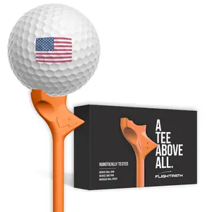 Orange Flightpath Golf Tees - 1 Pack (8 Tees) Golf Supply Golf Accessory
