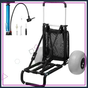 Beach Cart, 12" Sand Wheels, 165 LBS Capacity | Free 3–5 Day Shipping