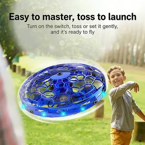 Easy-to-Master Hand Operated Drone for Boys & Girls | Toss to Launch Flying Toy with LED Lights
