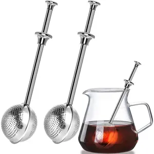2Pack Reusable Stainless Steel Tea Ball Fine Mesh Tea Infuser Strainer for Loose Leaf Tea Easy Clean Reusable