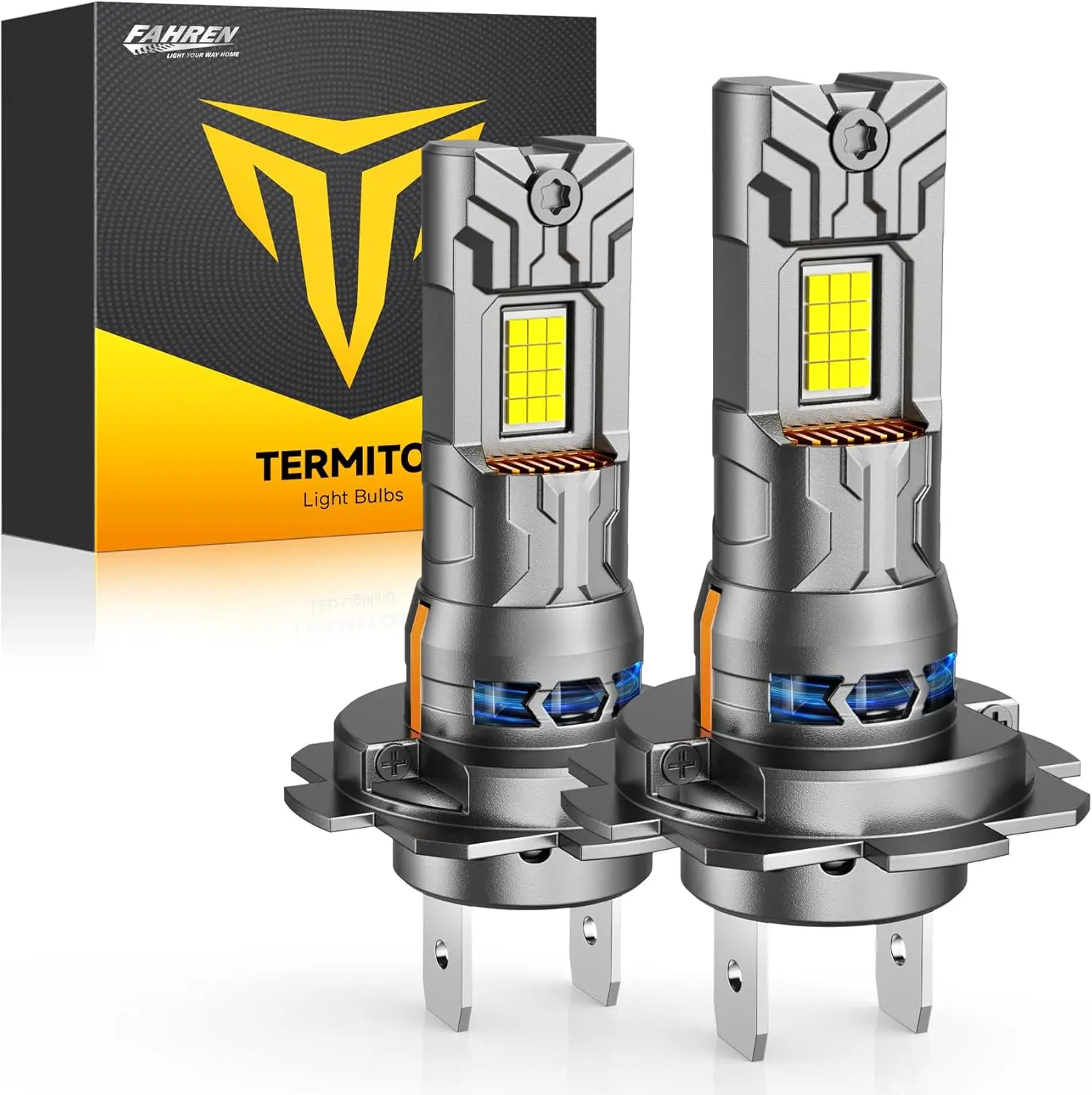H7/H7LL Bulbs, 46,000LM 1000% Brighter H7 Daytime Running Lamp Modules, True 1:1 Mini Design, 6500k Cool White,Plug-and-Play, No Adapter Required - Pack of 2