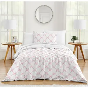 Sweet Jojo Designs Girl Twin Comforter Bedding Set Ballerina and Ballet Bows Pink and White 2pc