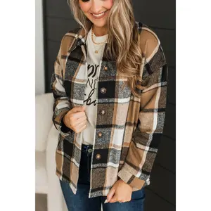 Campfire Nights Plaid Jacket- Tan