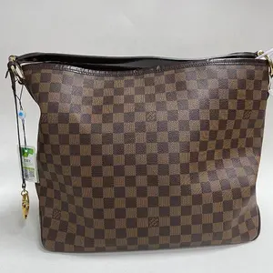 Pre-owned Louis Vuitton coated canvas Tote Bags Delightful MM damier hobo 【BF 12Z】MG16467