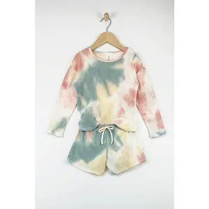 Tie Dye Waffle Lounge Set (4-6X)