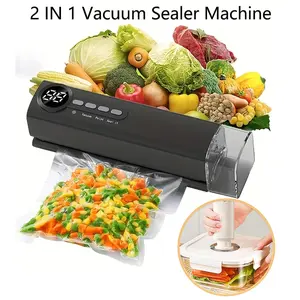 Portable 1200mAh Rechargeable Wireless Vacuum Sealer Home Use 62KPa High-Power Vacuum Sealer for Food Preservation Magnetic Attachment Food Preservation Tool with Sealing Function for Vacuum Bags
