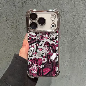 Monster High Draculaura Collage iPhone 17 AIR 17 PRO 16 PRO 15  PRO MAX  14 PLUS 13 PRO 12 11 series (silicone softshell) airbag anti-drop and shockproofmobile phone protective case, Accessories, Smartphone