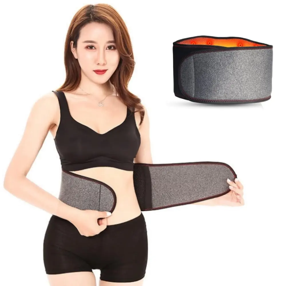 Self Heating Lower Back Brace for Men Women Magnetic Therapy Lumbar Support Belt for Sciatica Herniated Disc Scoliosis Waist Chest Pain Relief Heated Back Support Belt Adjustable Waist Heating Brace
