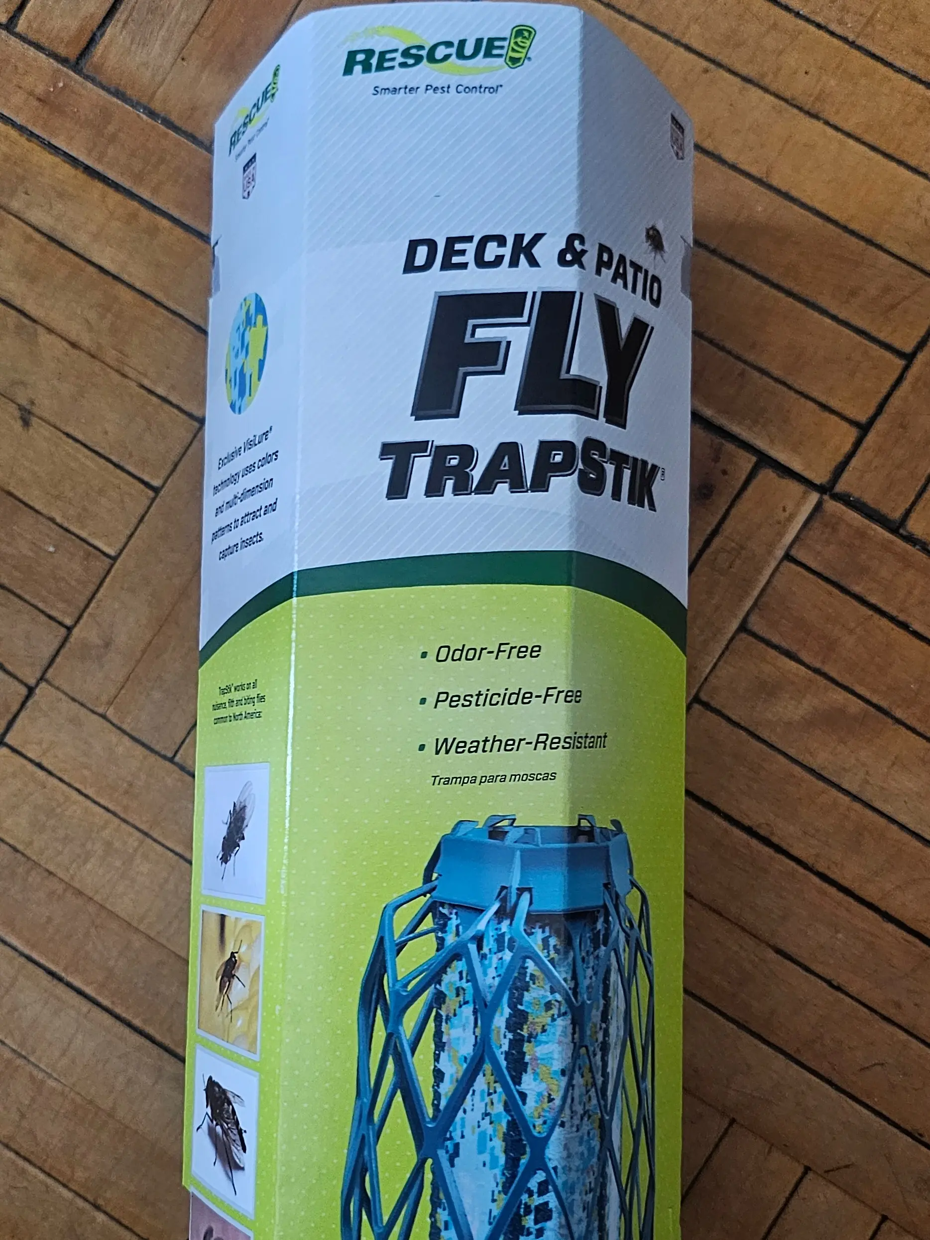 RESCUE! Fly TrapStik, 2-Pack Simple Hanging Adhesive Trap for Indoor Use, Odor-Free Fly Control with VisiLure Pattern