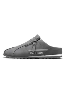 Backless Lazy Men Commute Shoes | Strong Wear Resistance | Classic Leather Upper | Dry Mesh Inner All Season Match