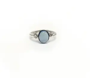 Natural Blue Sapphire S925 Adjustable Ring