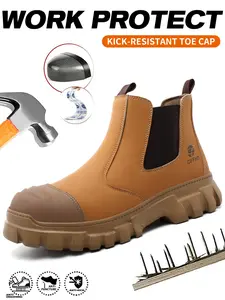 High Top Boots, Steel Toe Safety Shoes, Anti-Puncture, Durable, Comfortable, Breathable, Ideal for Construction Workers, Steel Toe Workshoes