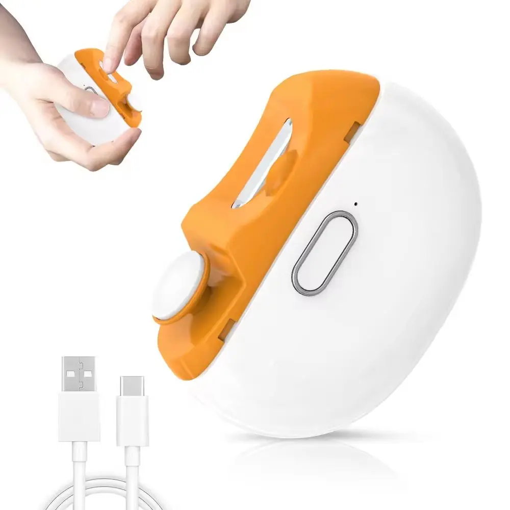 3 in 1 Electric Nail Clipper Rechargeable Automatic Nail Trimmer Cutting and Grinding 2 Speed Fingernail File with Led Light for Baby Kids Adult Seniors
