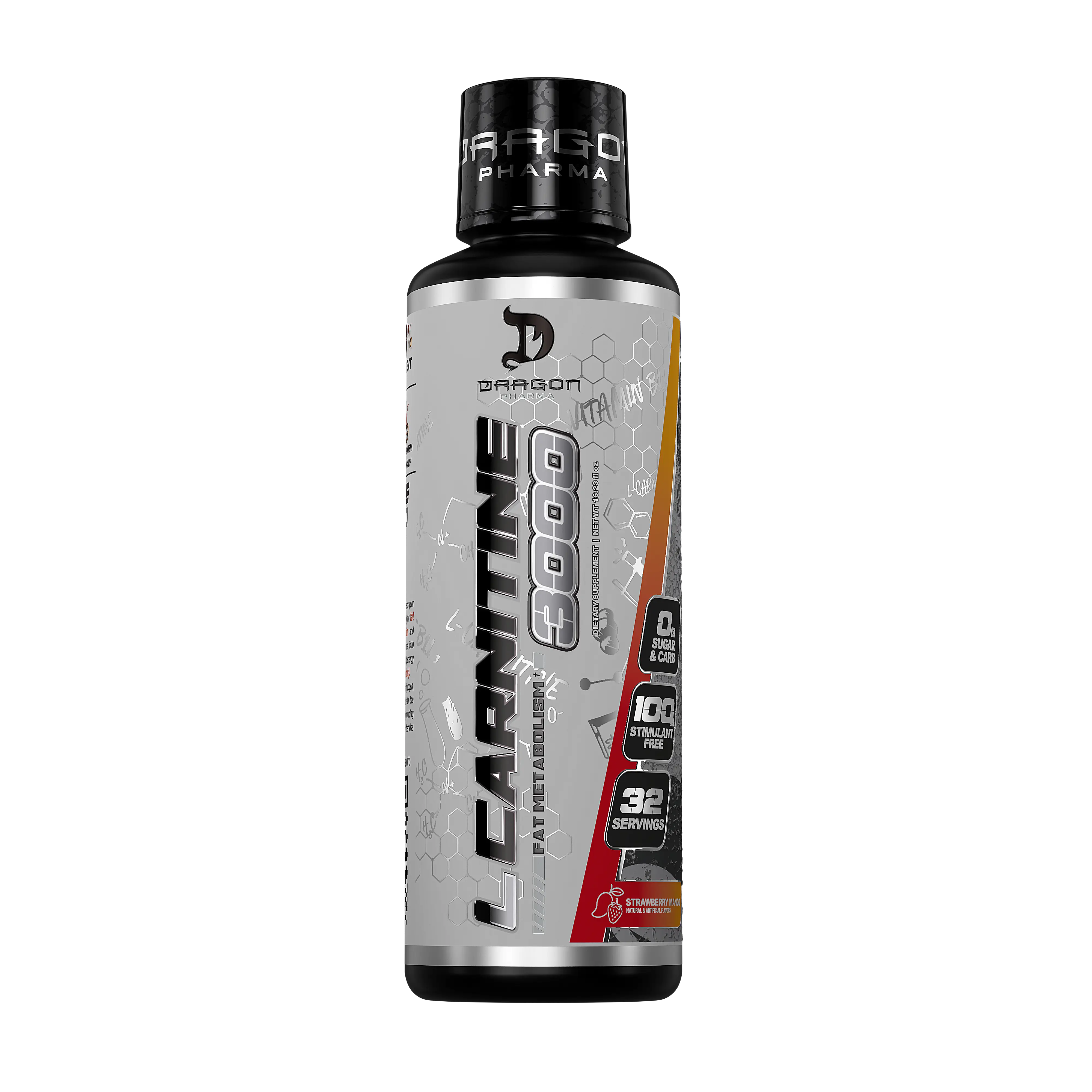 Dragon Pharma Liquid Carnitine 3000mg Liquid Dietary Fitness Supplement for Ener...