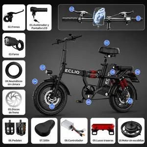 Eclio M1 Replacement Parts & Accessories – Battery, Motor, Tires, Brake Lever, Throttle, Pedals & Seat, Spare Parts Kit for Folding E‑Bike