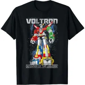 Voltron Retro Defender Space Distressed T-Shirt