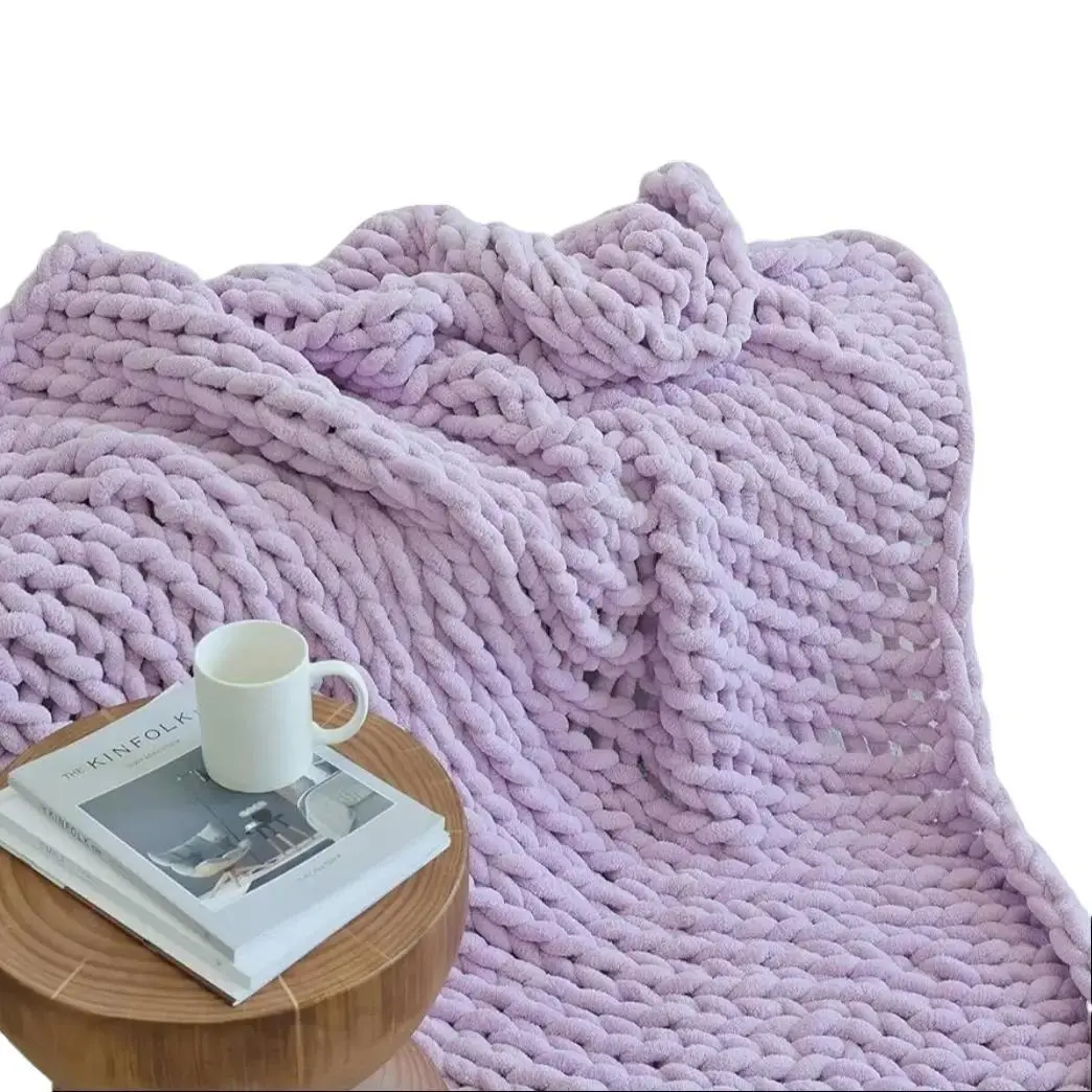 Handmade Warm & Cozy Chunky Couch Blanket Throw crochet  blanket big  blanket