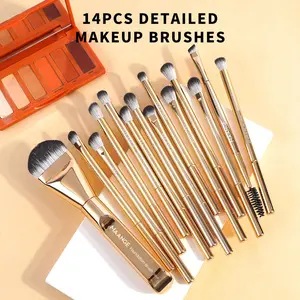 Makeup Brush Set, 14pcs/set Face Makeup Brushes with Soft Bristles, Multifunctional Makeup Tool for Foundation, Powder, Concealers, Eyeshadow, Makeup Accessories, Cosmetic Brush Set, Makeup Brush Kit