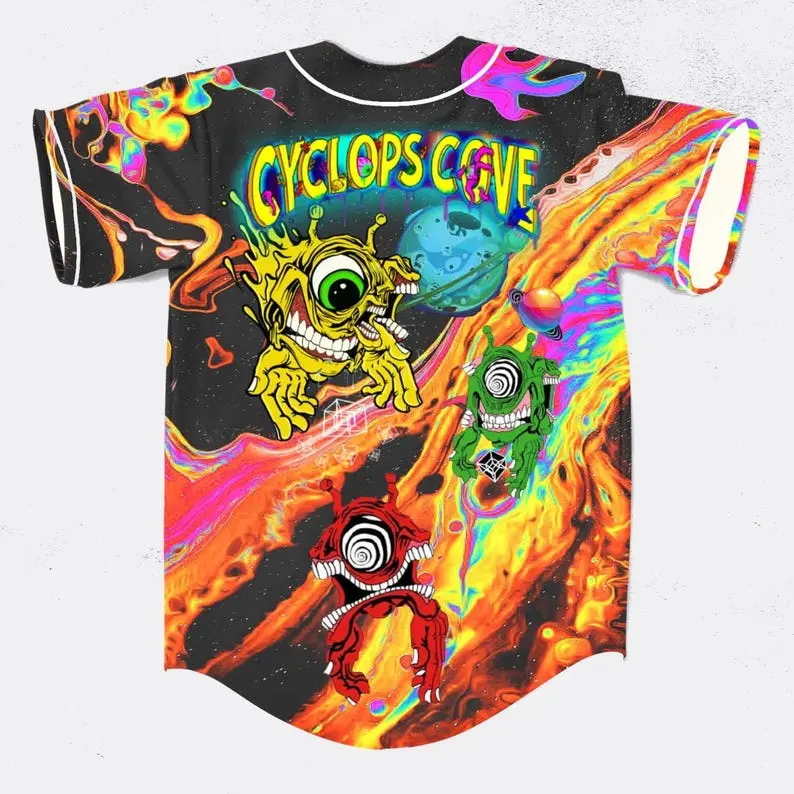 Subtronics Liquid Acid Trippy Psychedelic Cyclops Cove Edm Jersey for Festivals