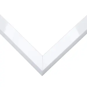 8.5x11 Slim Profile White Picture Frame - UV Acrylic, Foam Board Backing, Hanging Hardware