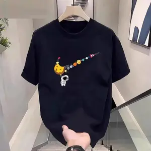 Cosmic Space Planet Graphic Cotton T Shirt Unisex Breathable Galaxy Holiday Casual Summer Tee for Men and Women