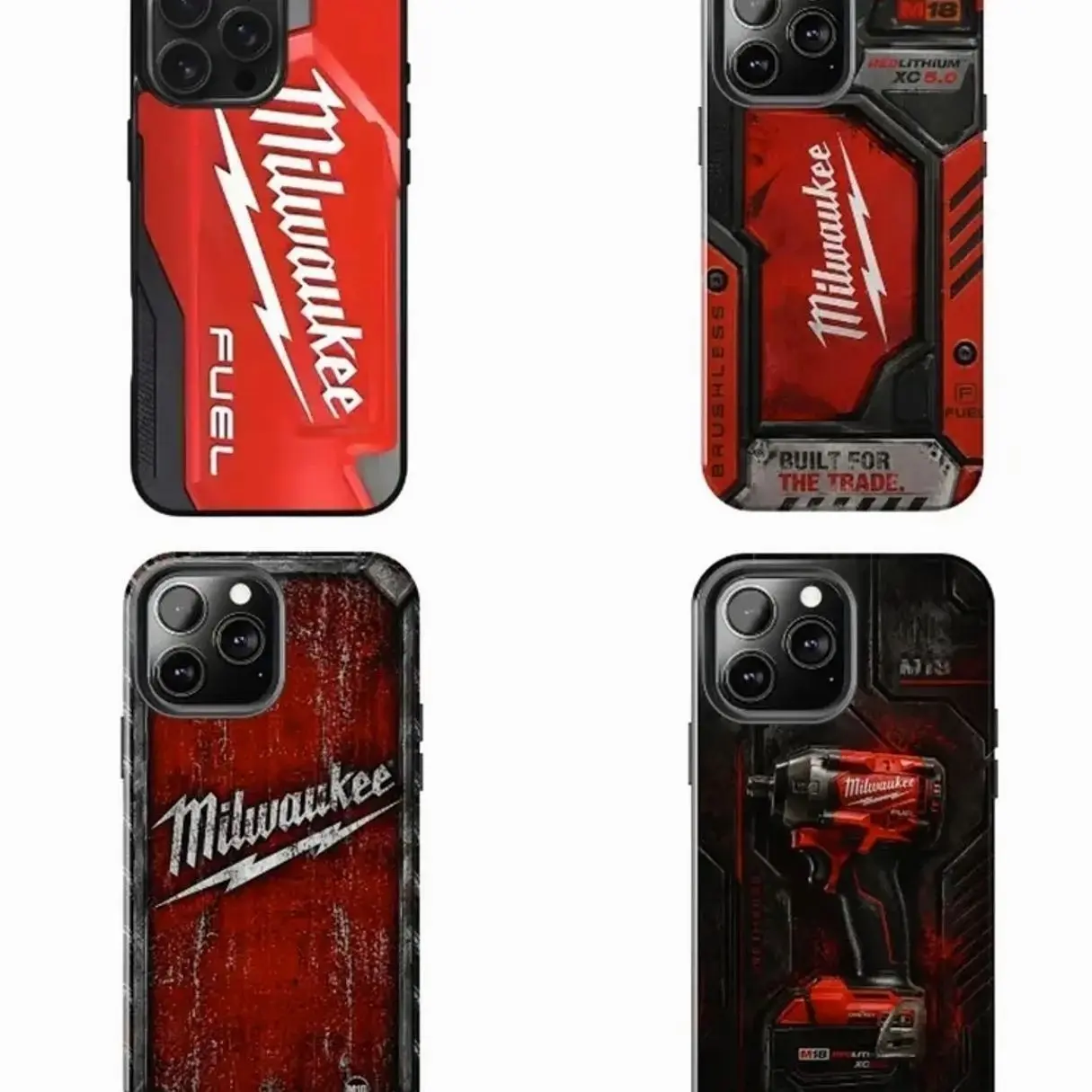 MILWAUKEE Logo Fuel Icon Phone Case Compatible with iPhone 17, 16, 15, 14, 13, 12, 11, X & Galaxy