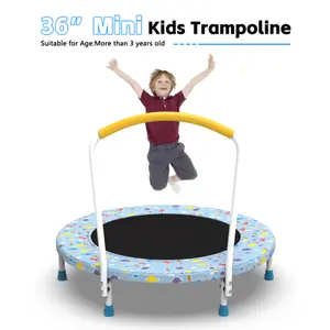 36inch Mini Trampoline for Kids Ages 1-6 Indoor Outdoor Trampoline with Handle Fun for Kids,graden,birthday gift