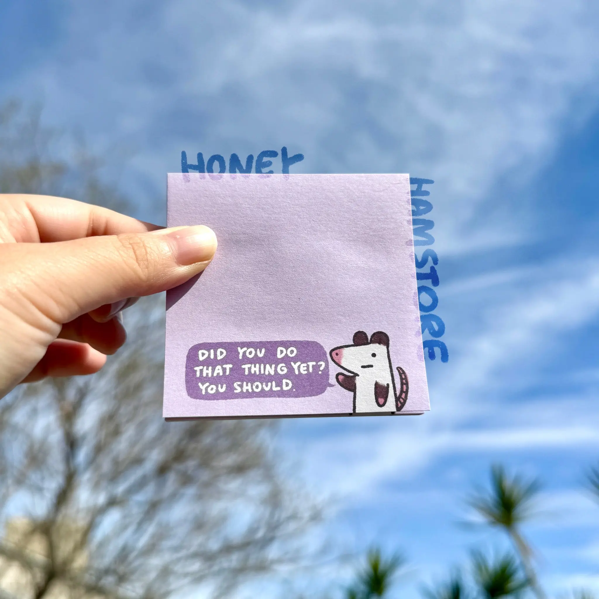 Honey Hamstore Did You Do That thing Yet? You Should. | Funny Cute Sticky Note | Gifts Under 10 | Novelty Stationary Present | For Office School