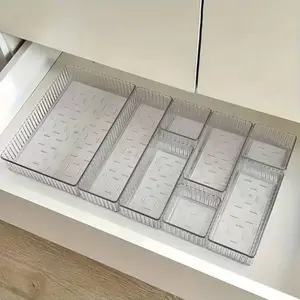 Elegant Drawer Cosmetic Storage Box, Practical Layered Design, Organize Lipstick, Eyeshadow, Foundation, Makeup Brushes, Beauty Organizer