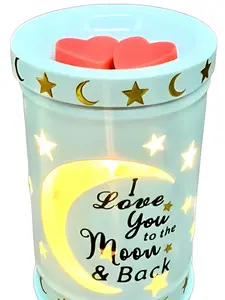 I Love You to The Moon & Back Light Green Wax Melt Warmer for Fragrance Cubes and Tarts Christmas Autumn