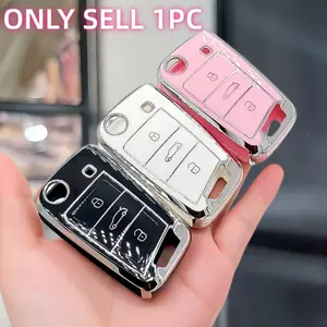 For Volkswagen Key Fob Case Compatible with Jetta, Sagitar, Golf, Passat, Tiguan, Polo, Ladies' Style Key Holder, Durable & Stylish Design