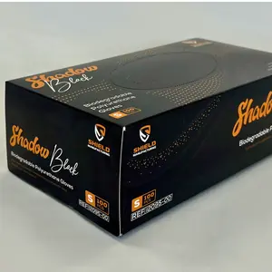 Shadow Black Biodegradable Polyurethane Disposable Gloves