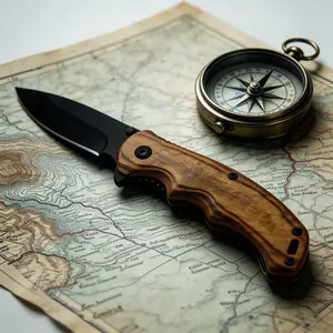 Wooden Handle Utility Knife, Durable Multi-Purpose Tool, Great Gifts