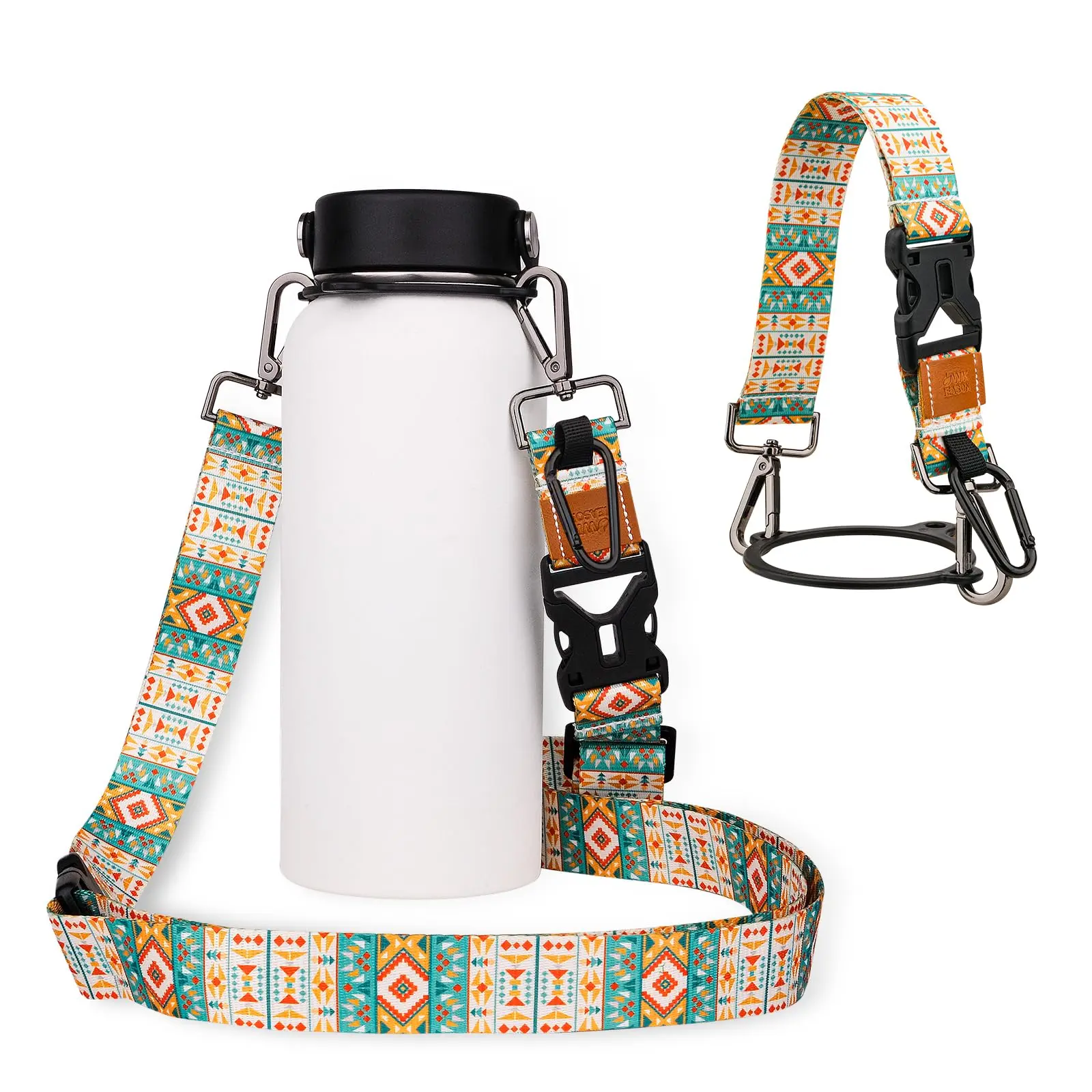 Water Bottle Handle Shoulder Strap Carrier Holder for Tumbler 30-40OZ Hydro Flask Wide Mouth 12oz-64oz