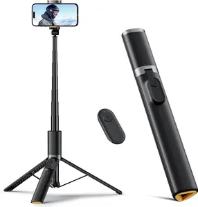 TODI Selfie Stick Tripod, 69" Lightweight Phone Tripod Stand with Wireless Remote, Extendable Selfie Stick for iPhone, All-in-1, Compatible with iPhone/Android