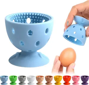 Egg Brush Cleaner, Egg Cleaner Scrubber for Fresh Eggs, Cute Chick Shaped Silicone Egg Washer, Reusable Multipurpose Washing Egg Tool for Fruits and Vegetables