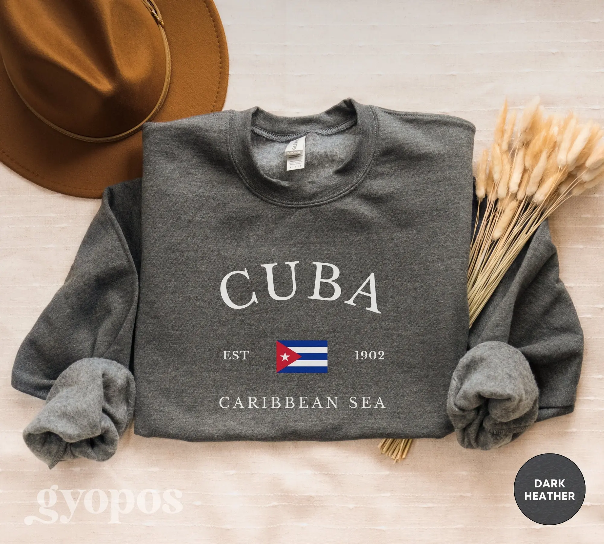 Cuba Flag Pullover Sweatshirt, Cuba Hoodie, Cuba Shirt, Cuba Travel Gift, Unisex Sweater