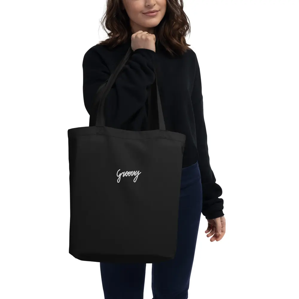 GROOVY EARTH embroidered Eco Tote Bag
