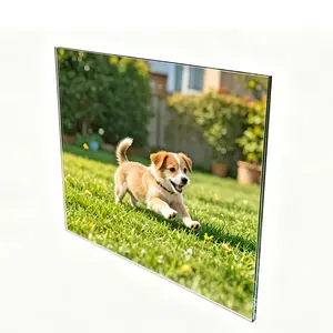 FixtureDisplays® Clear Window Signs Plexiglass Acrylic Feature 11"w x 8.5"h Landscape Frame Wall Mount 12067 12067