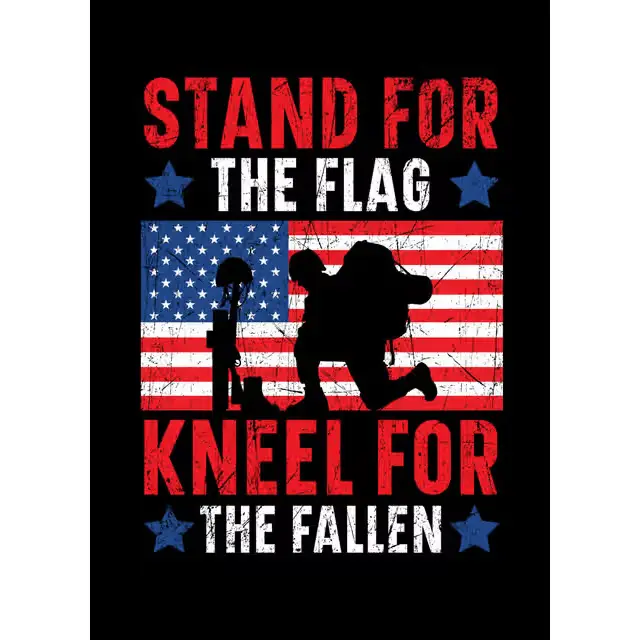 Stand For The Flag Poster, Want To Honor The Heroicness Of Our Brave Soldiers And Militaries? Grab this Stand For The Flag Kneel For The Fallen Poster. American Flag Posters Decorate Home Walls. Decoration Posters, Posters For Patriots Gifts