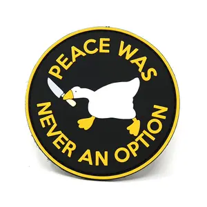 Stinking Patch Co. Peace was Never an Option Goose with Knife PVC Patch