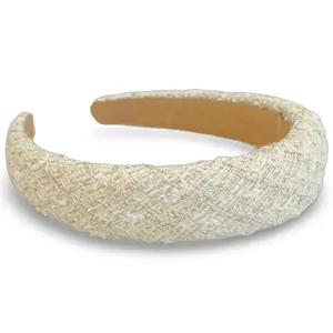 Padded Headband - White Check