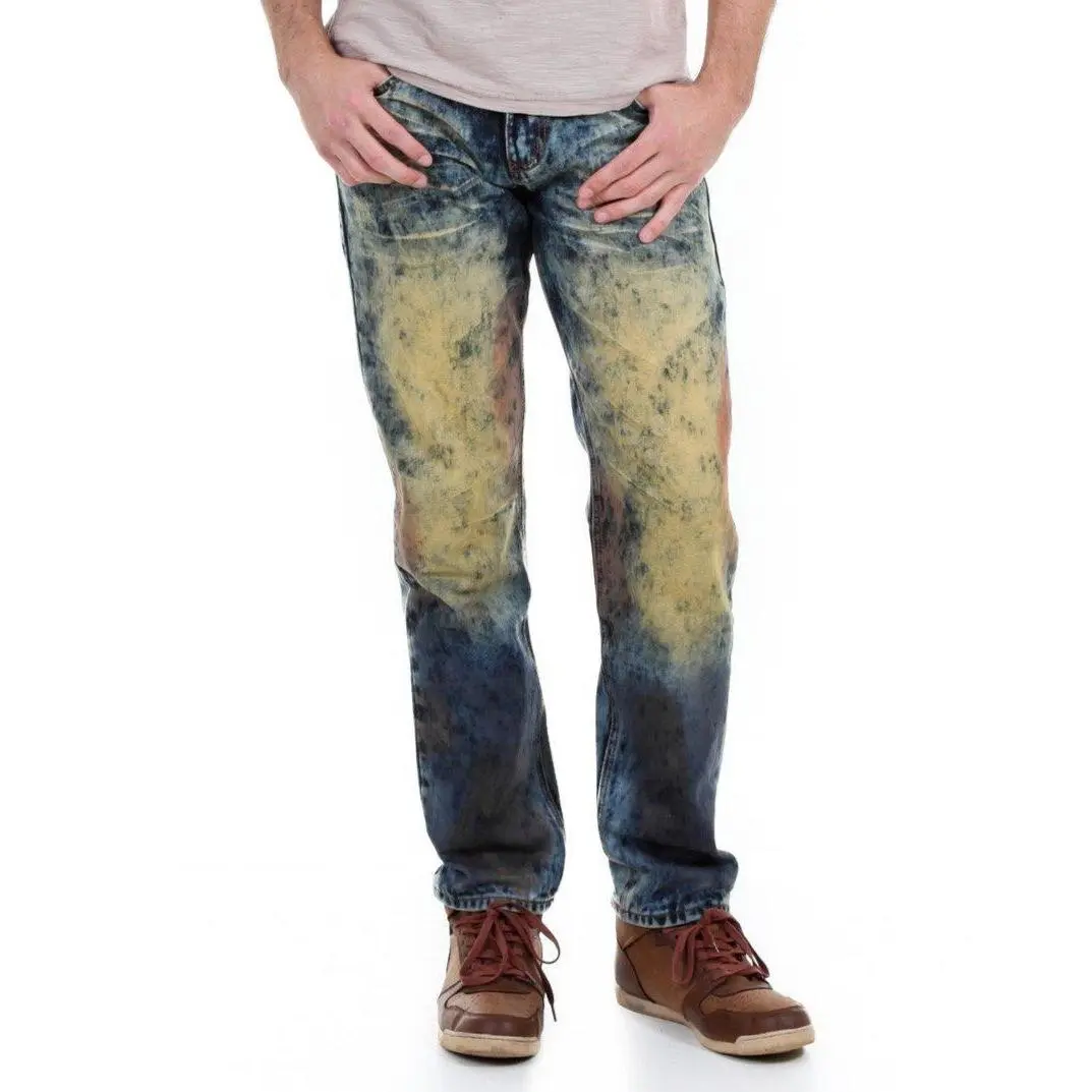 Slim Rainbow Acid Wash Jeans