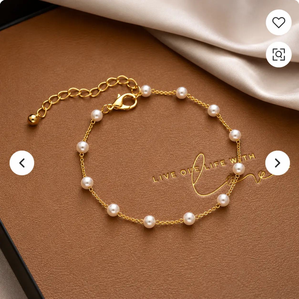Elegant Pearl Chain Bracelet