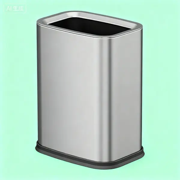 Small Garbage Can with Removable Liner, 2.6 Gallon Stainless Steel Wastebasket, Compact Office Trash Bin, Metal Bathroom Waste Container, Rustproof Design for Home or Workplace Use