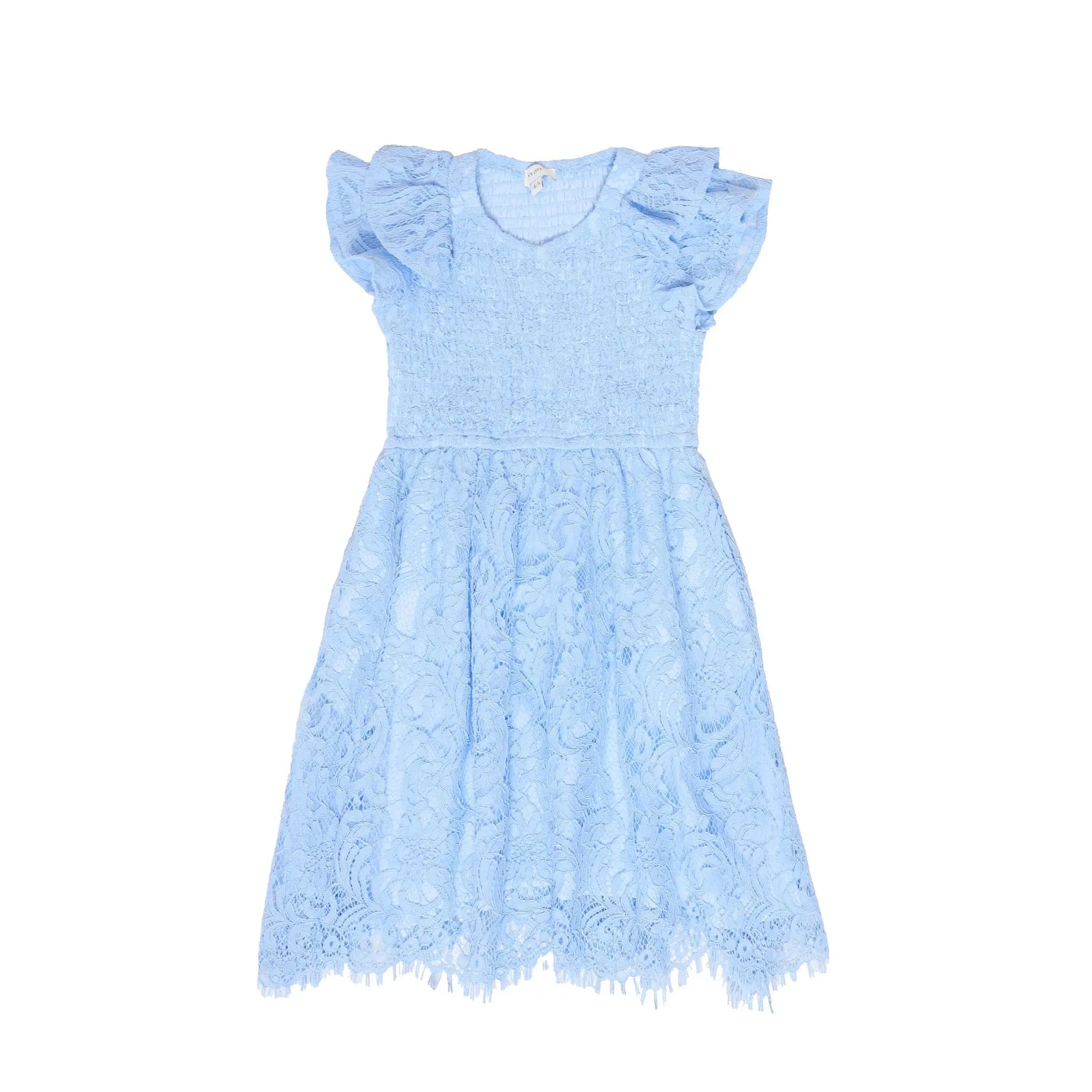 Mini Hattie Dress in Cornflower Blue Lace