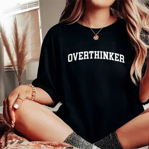 Overthinking Tshirt Overthinkers Club Graphic Printed Tshirt Unisex All size